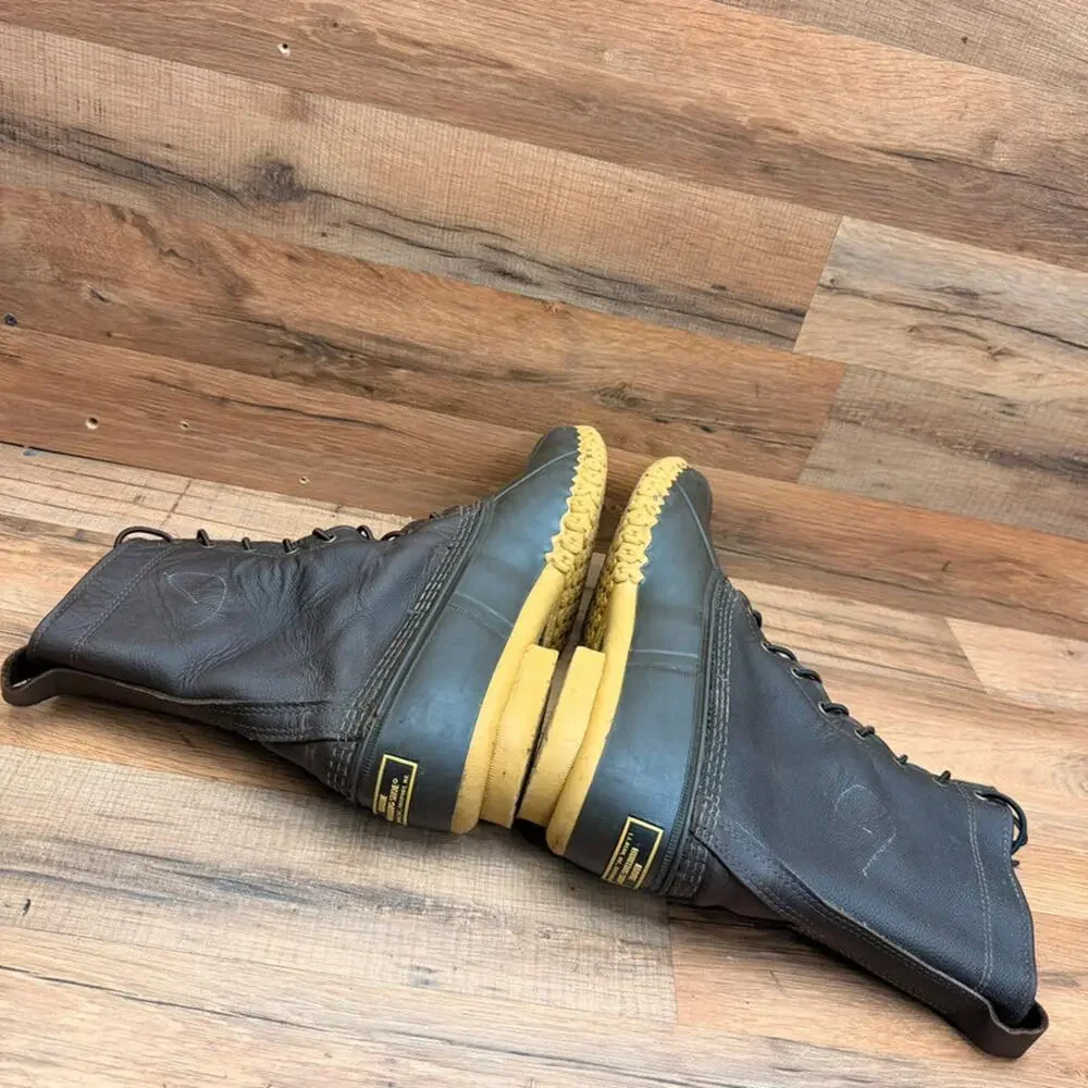 LL Bean Boots Brown Leather Mens 11 Waterproof Hunting Outdoor Duck
